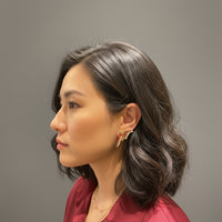 The Red Thunder with Golden Rain Earrings