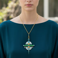 The Dancing Fan Perfume Bottle Necklace