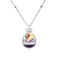Forget me not! Necklace with Amethyst, ruby and saphire
