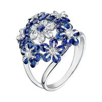 Tsvetodelika: Blue saphire & diamonds ring
